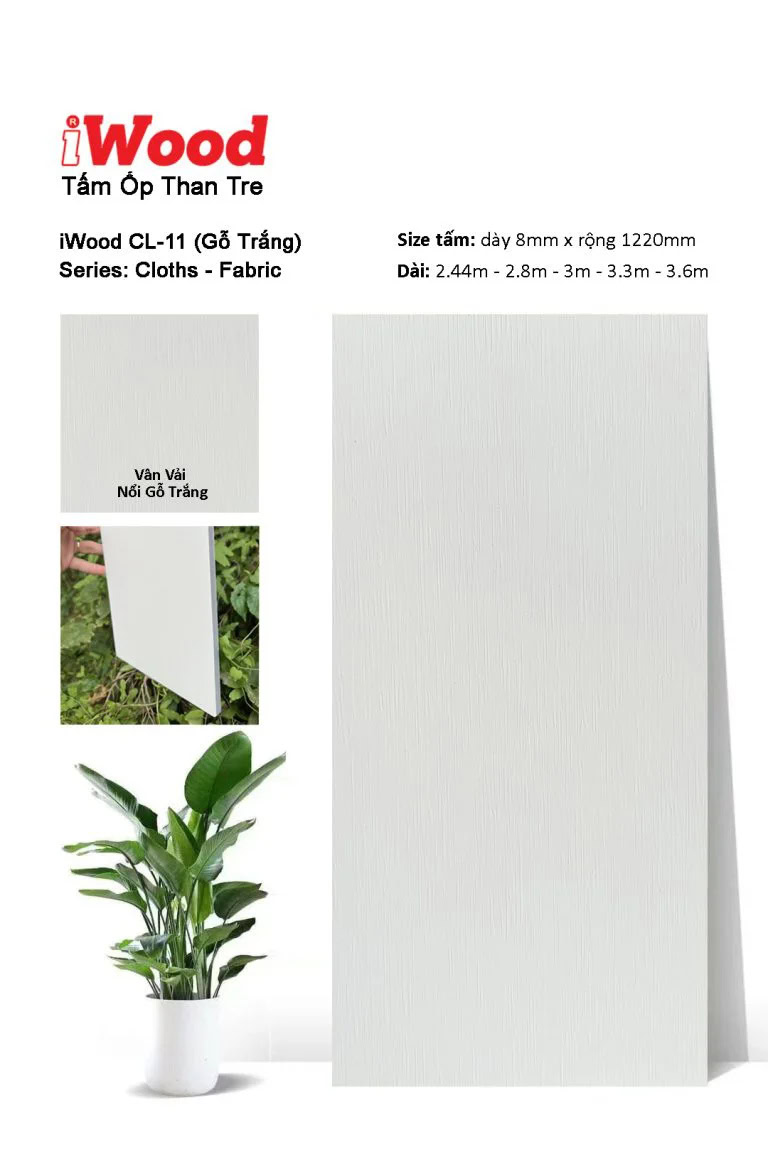 iWood CL-11 Bamboo Charcoal Wall Panel with Fabric Texture