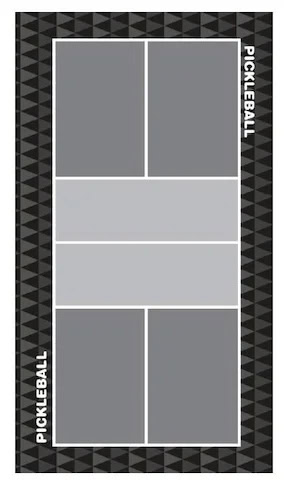 IBTFLOR Pickleball Court Sports Mat - Granite Grey