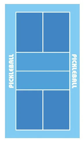 IBTFLOR Pickleball Sports Flooring Ocean Blue