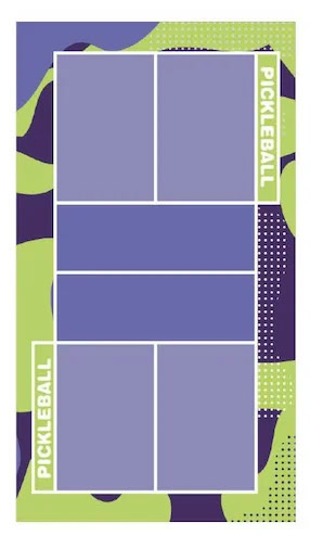 IBTFLOR Royal Purple Pickleball Court Mat