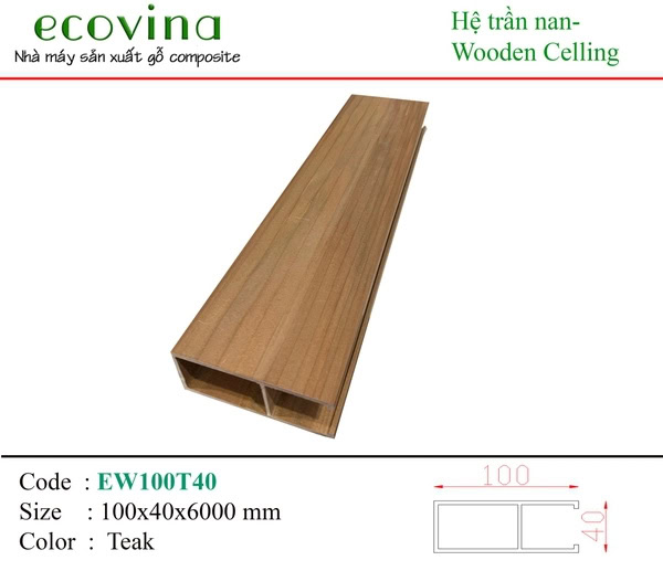 Ecovina EW100T40 Teak WPC Slat