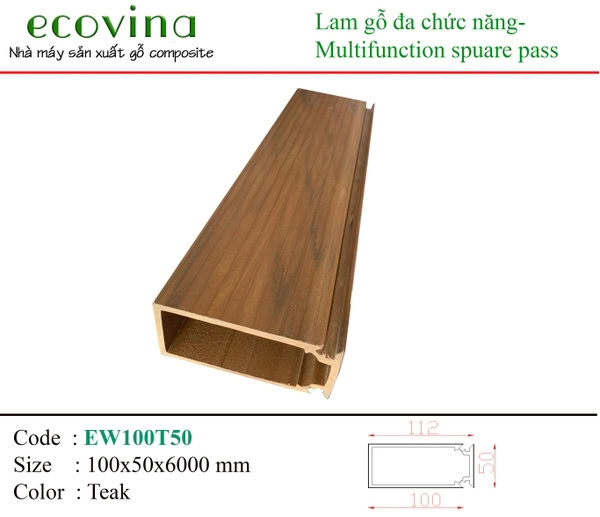 Ecovina EW100T50 Teak Column Batten