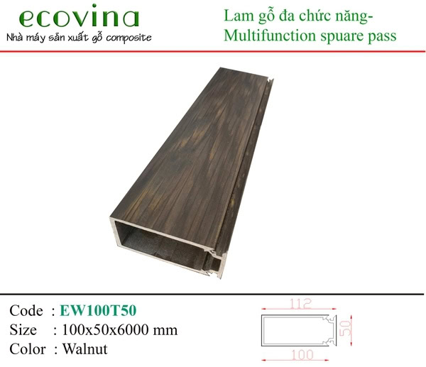 Ecovina EW100T50 Walnut Column Batten