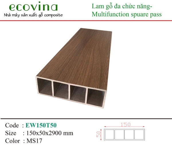 Ecovina EW150T50 MS17 WPC Column Slat