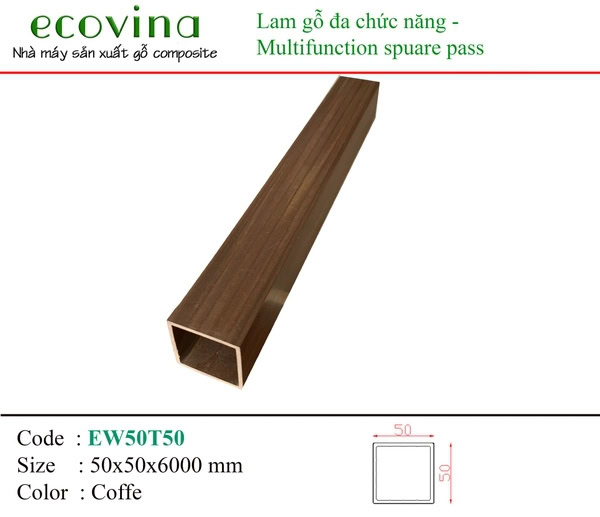 Ecovina EW50T50 Coffee Square Column Trim