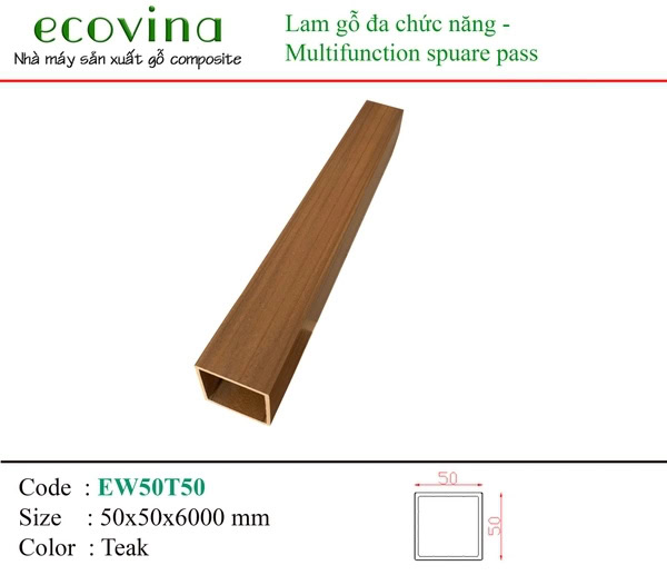 Ecovina EW50T50 Teak Square Trim