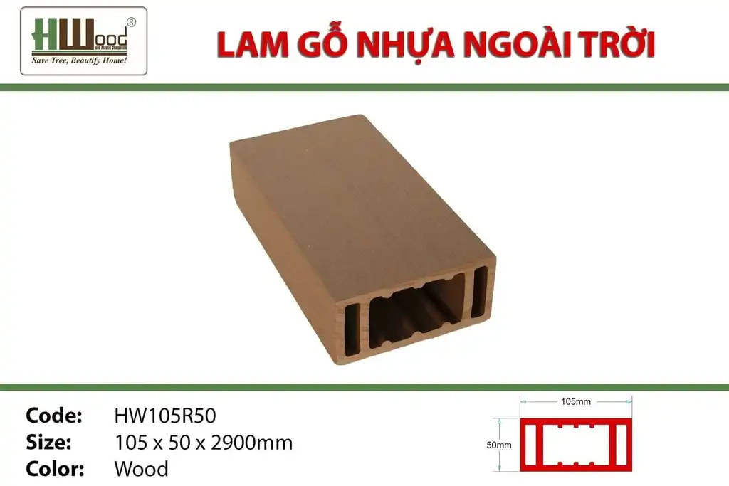 Thanh lam hộp Hwood HW105R50