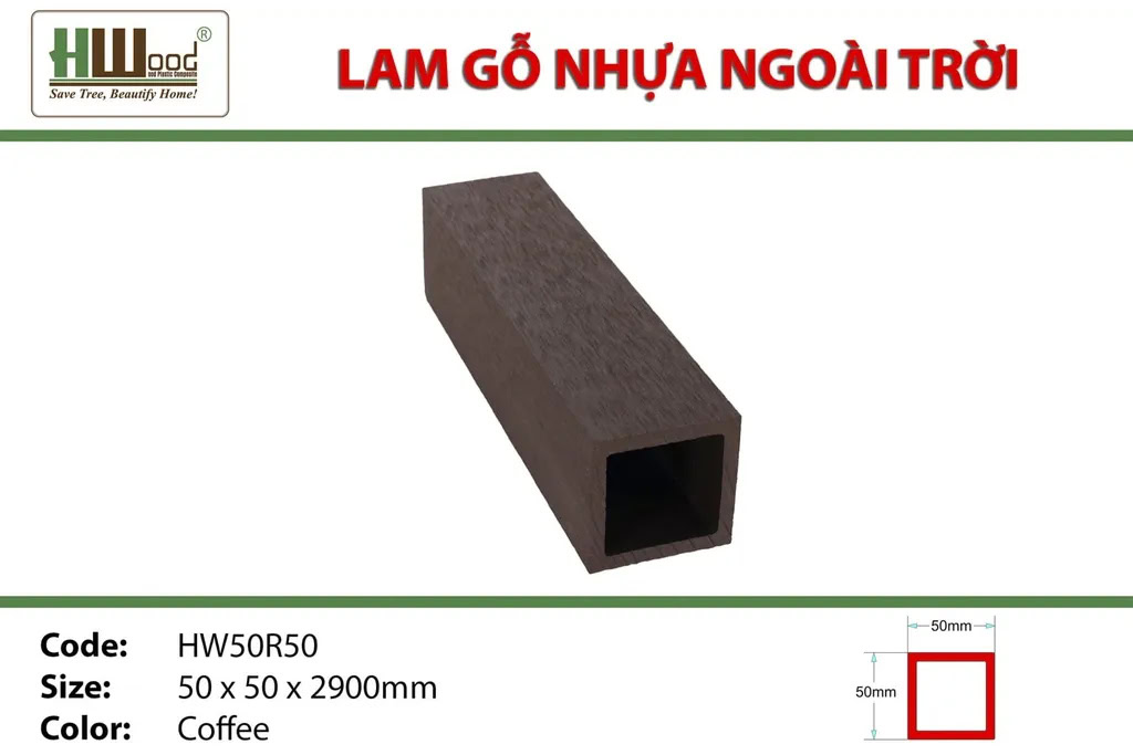Hwood HW50R50 Outdoor Wood-Plastic Composite Batten