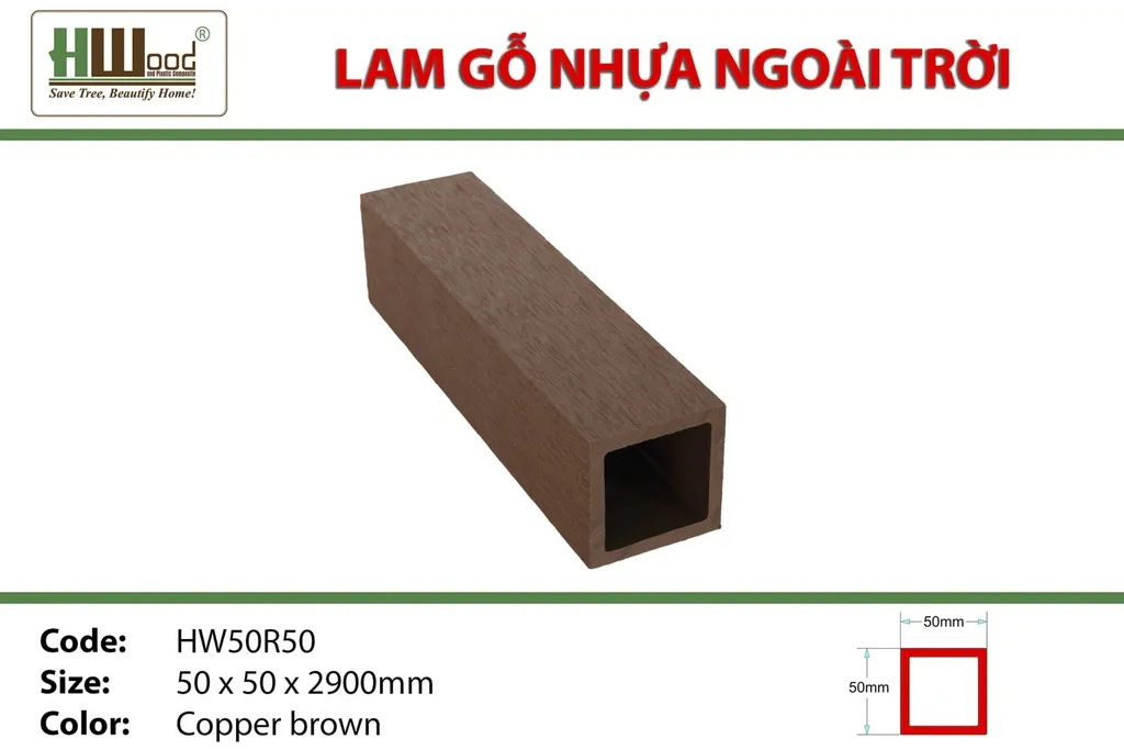 Hwood HW50R50 Outdoor Wood-Plastic Composite Batten