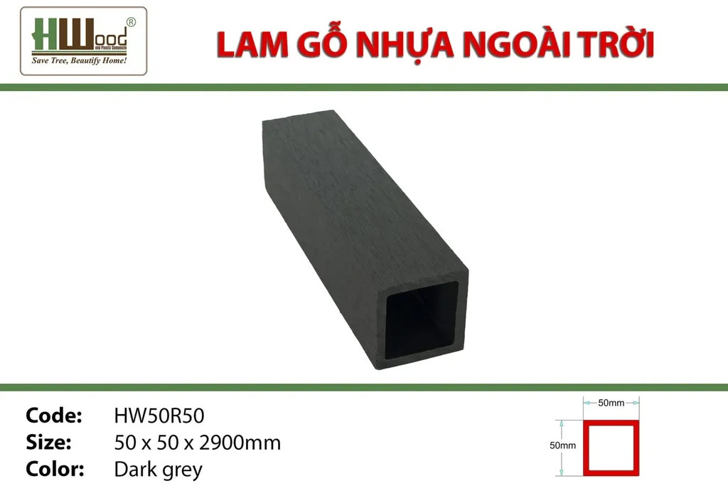 Hwood HW50R50 Outdoor Wood-Plastic Composite Batten
