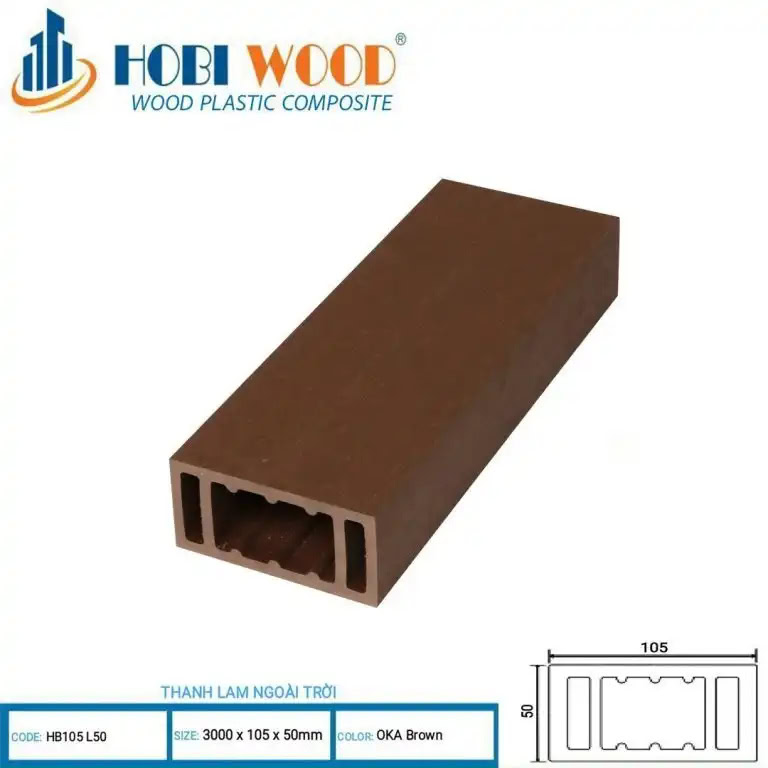 Hobi Wood HB105L50 Outdoor Wood-Plastic Composite Plank