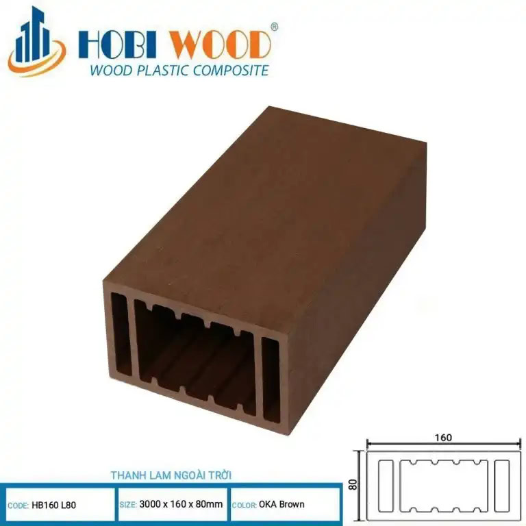 Hobi Wood HB160L80 Outdoor Wood-Plastic Composite Plank