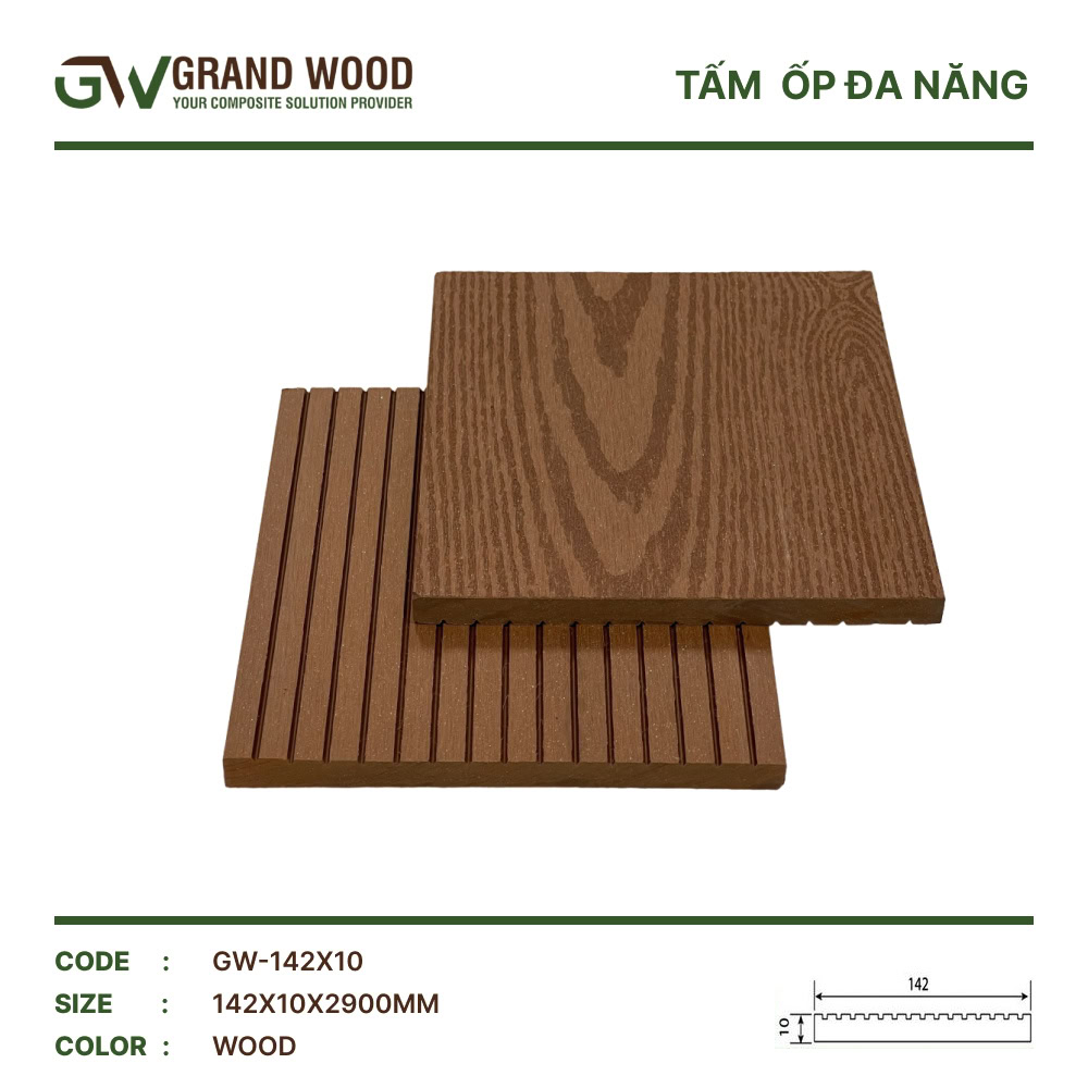 Thanh đa năng ngoài trời Grand Wood GW-142x10 Wood