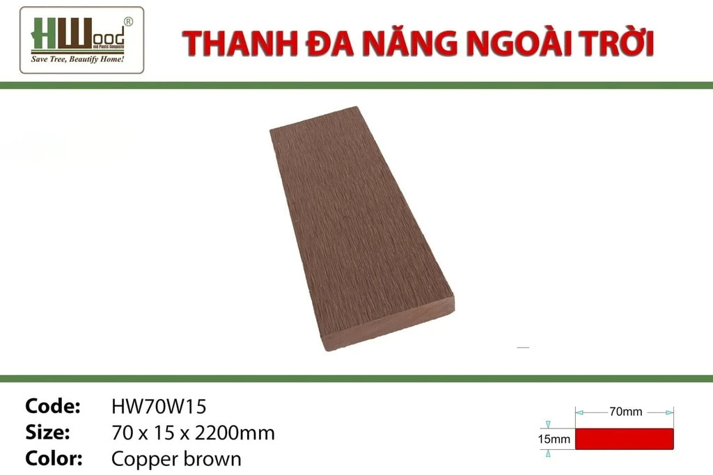 Hwood HW70W15 Outdoor Composite Decking Board