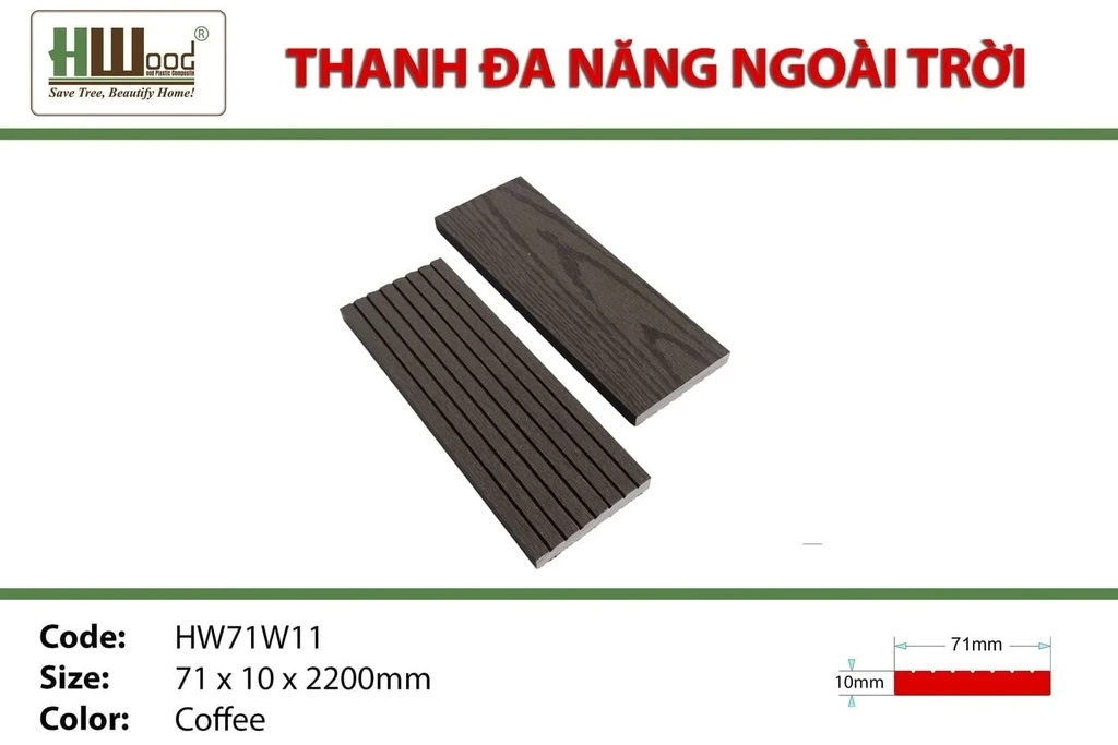 Hwood HW71W11 Outdoor Composite Plank