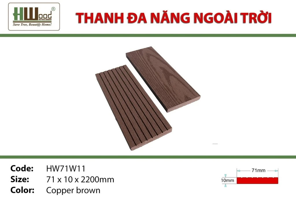 Hwood HW71W11 Outdoor Composite Plank