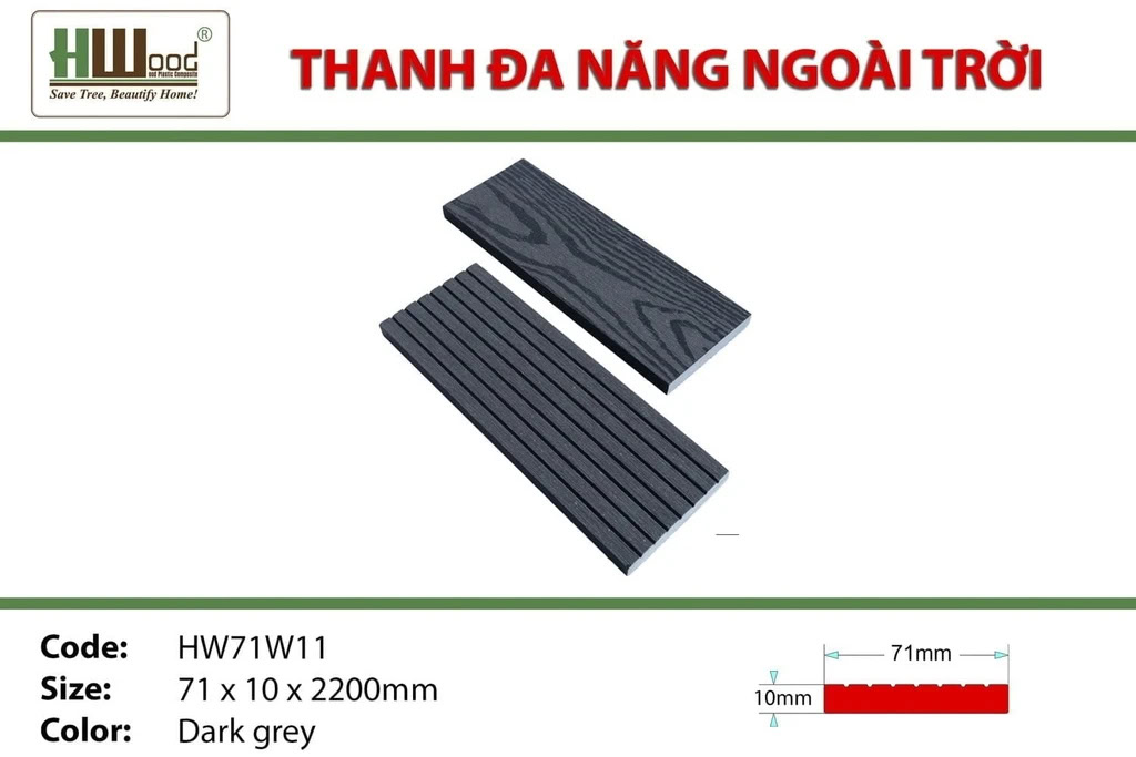 Hwood HW71W11 Outdoor Composite Plank