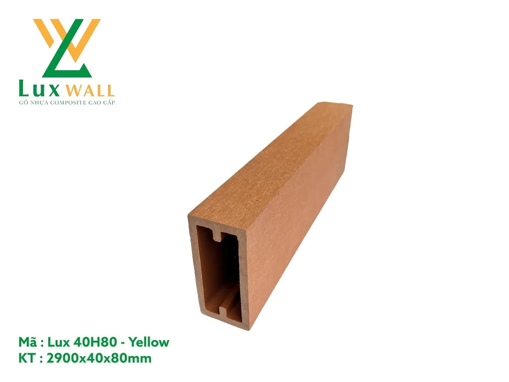 Thanh lam gỗ nhựa ngoài trời Luxwall LUX40H80 Yellow