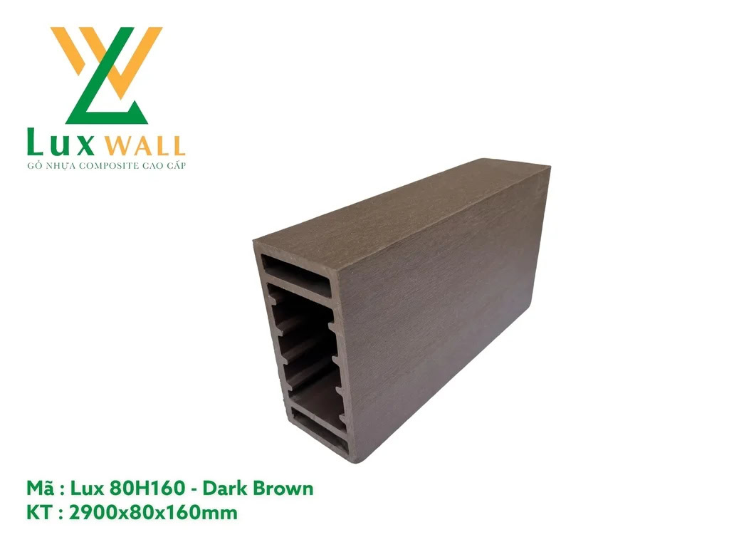 Luxwall LUX80H160 Dark Brown Outdoor Wood-Plastic Composite Batten