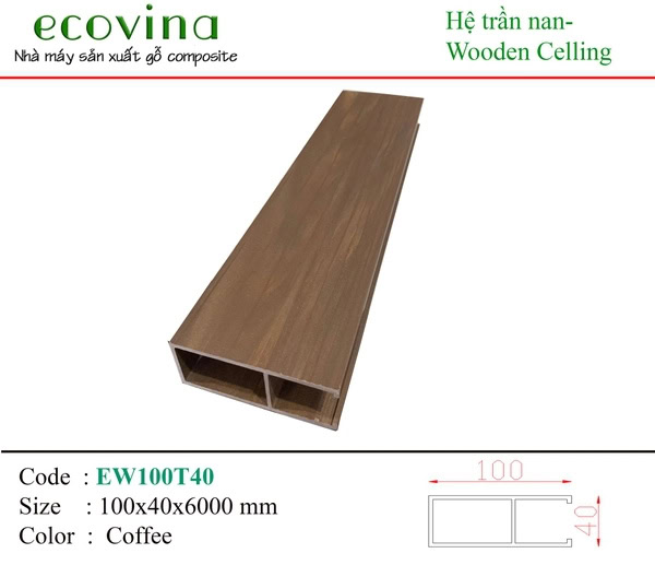 Ecovina EW100T40 Coffee WPC Slat