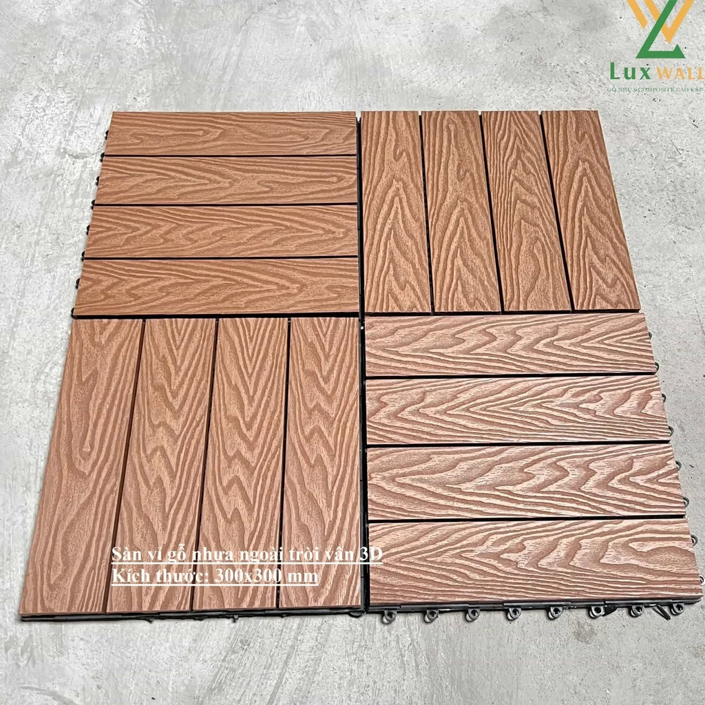 Luxwall 3D Composite Decking Tiles
