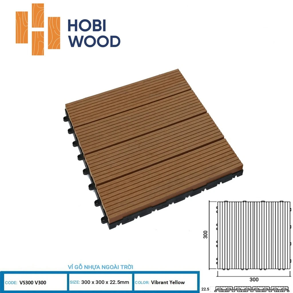 Hobi Wood 3D VS300V300 WPC Deck Tile