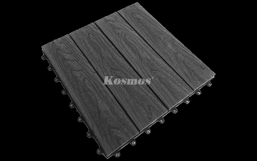 Vỉ gỗ nhựa Koswood 3D VI300 Dark Grey