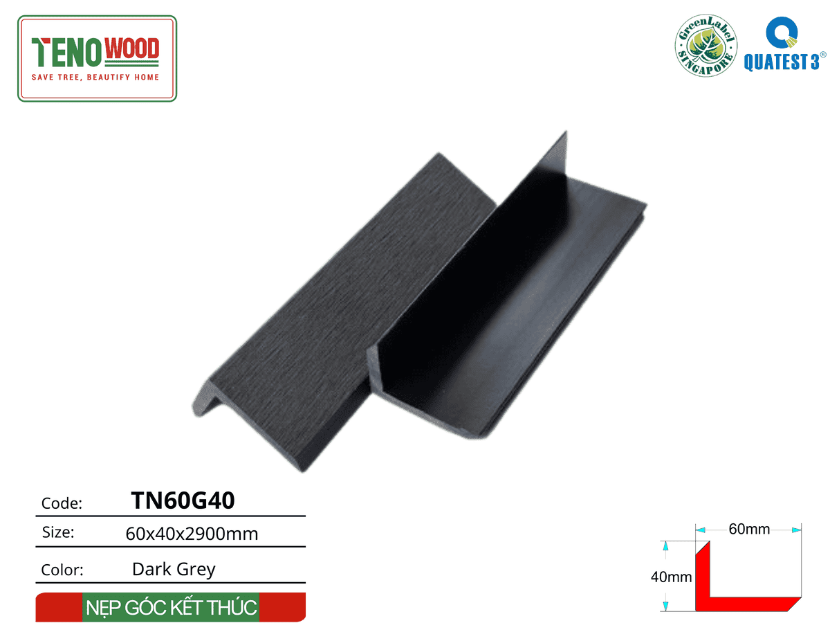Tenowood TN60G40 Dark Grey Trim
