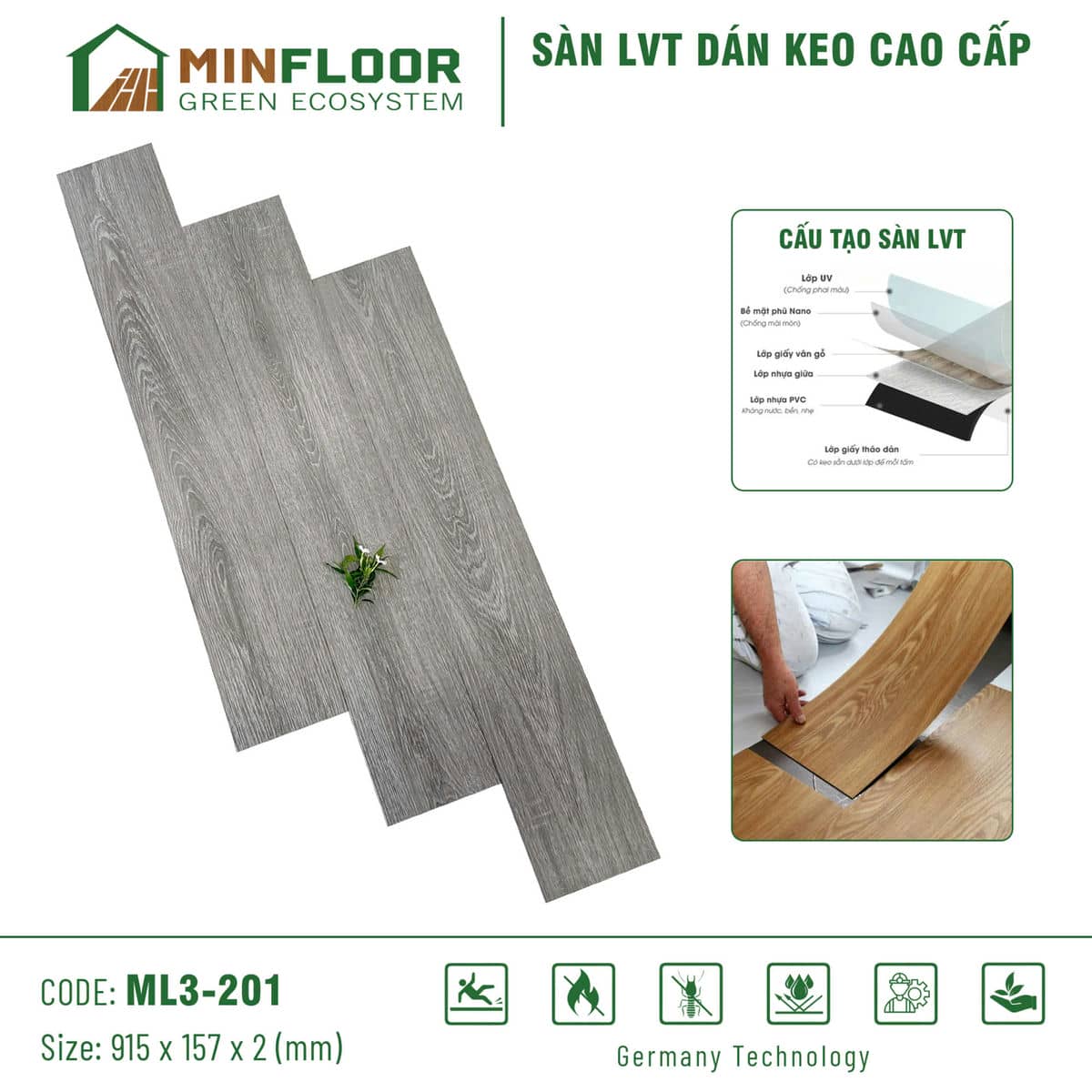 MinFloor ML3-201 Vinyl Flooring