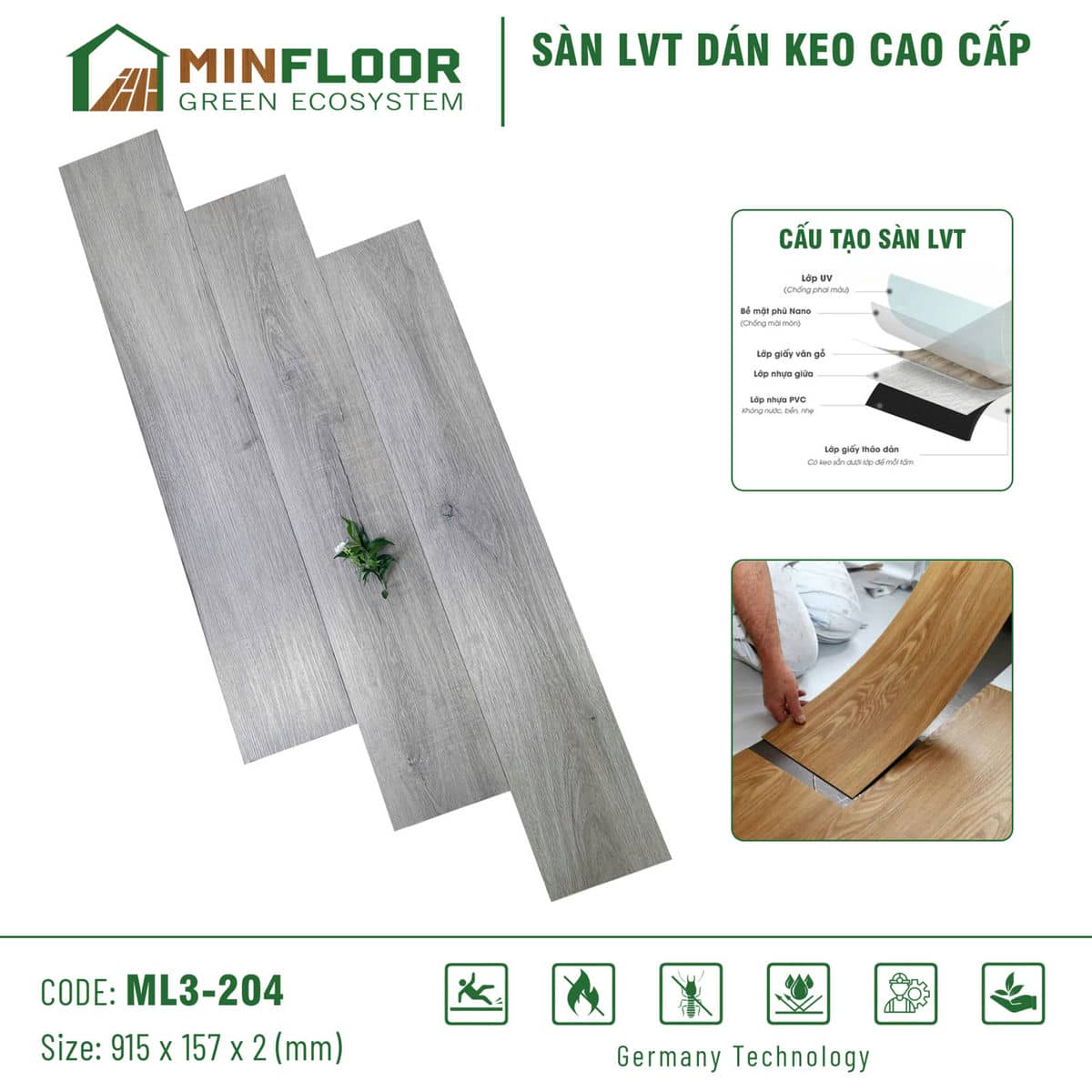 MinFloor ML3-204 Vinyl Flooring