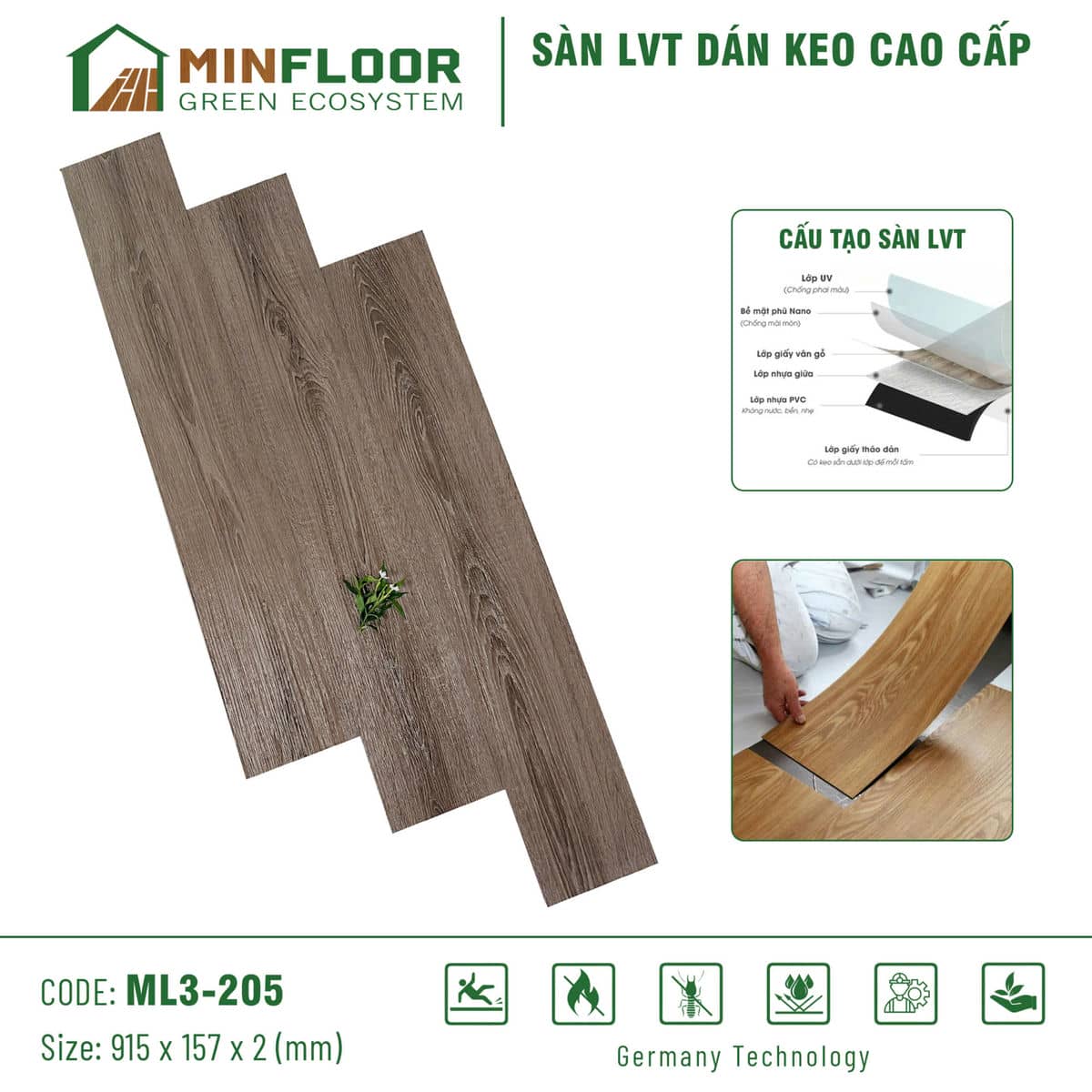 MinFloor ML3-205 Vinyl Flooring
