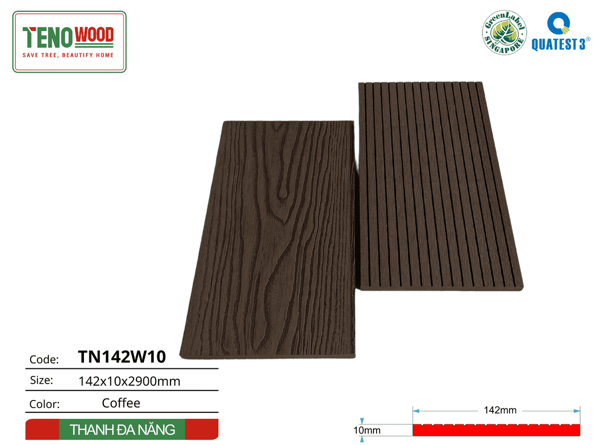 Thanh đa năng ngoài trời Tenowood TN142W10 Coffee