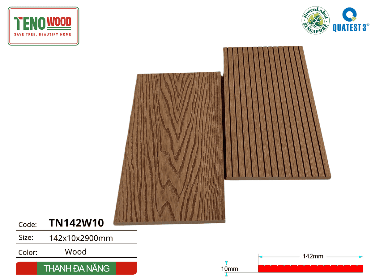 Thanh đa năng ngoài trời Tenowood TN142W10 Wood