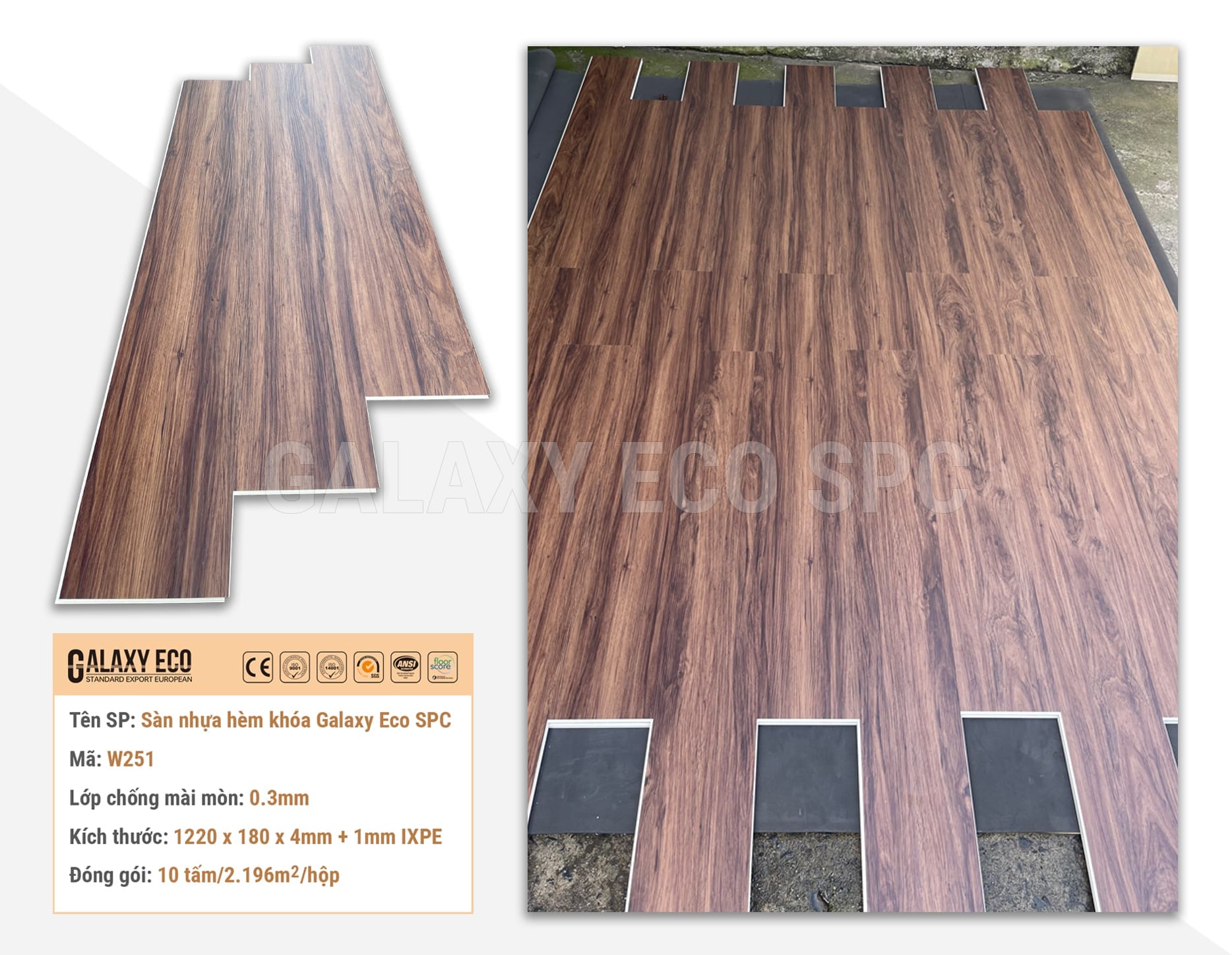 Galaxy Eco Premium W251 Click-lock Vinyl Flooring