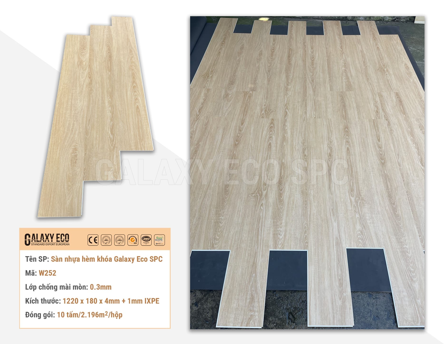 Galaxy Eco Premium W252 Click-lock Vinyl Flooring