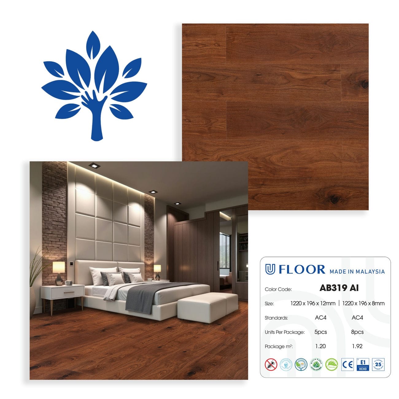 UFloor AB 319 Laminate Flooring 319(6)
