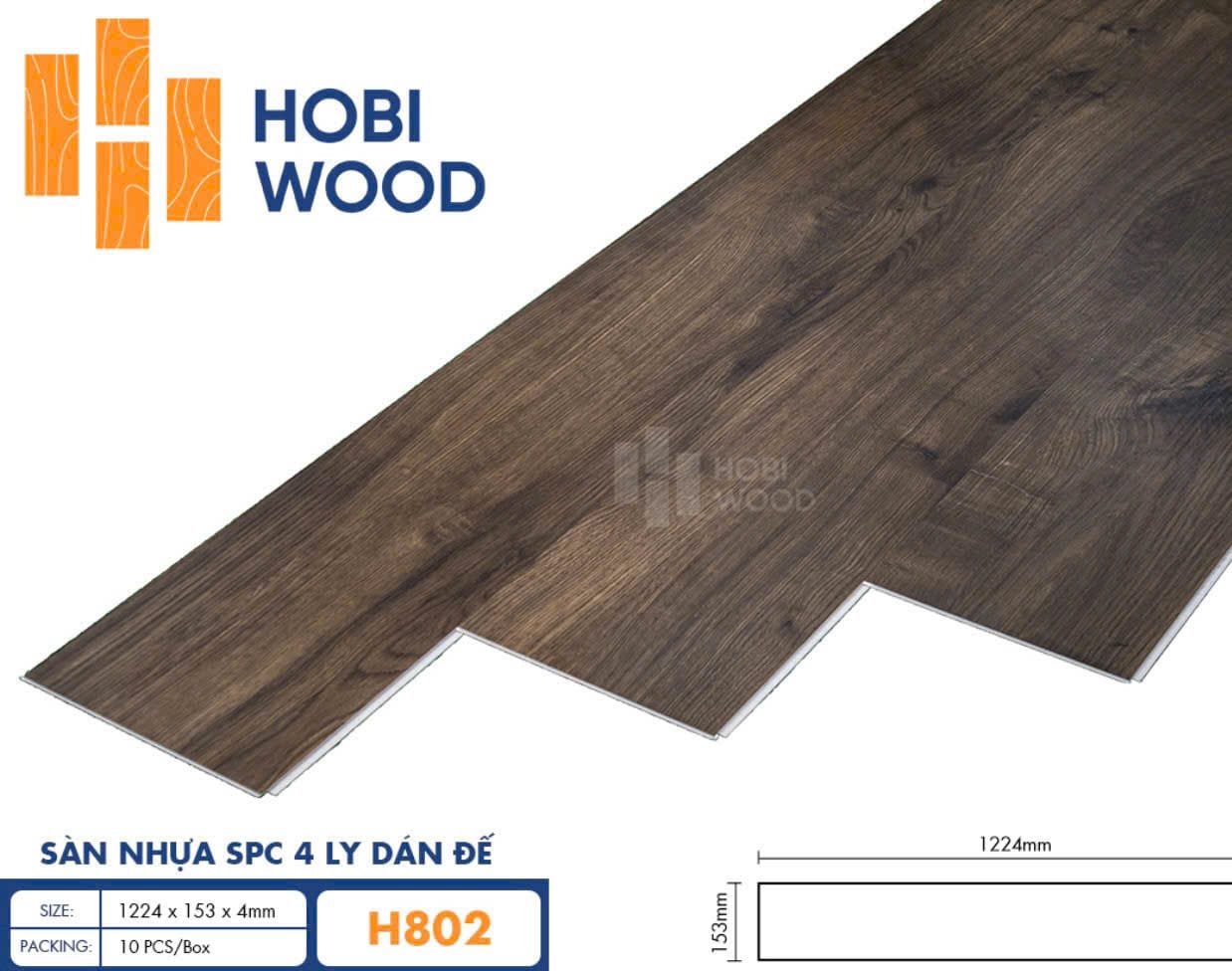 Sàn nhựa hèm khóa HobiWood H802