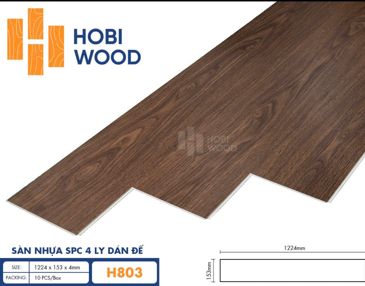 Sàn nhựa hèm khóa HobiWood H803