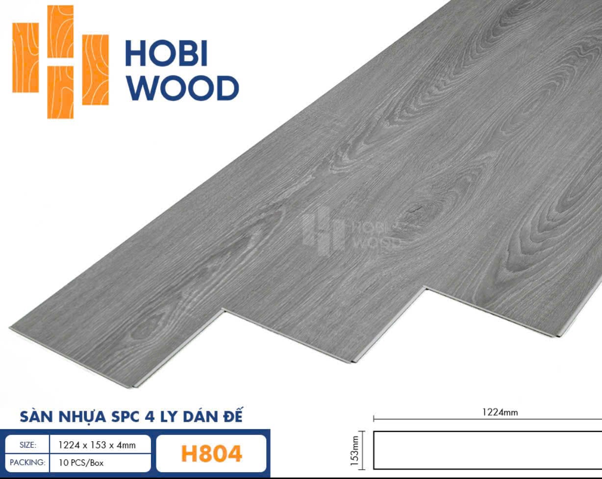 Sàn nhựa hèm khóa HobiWood H804