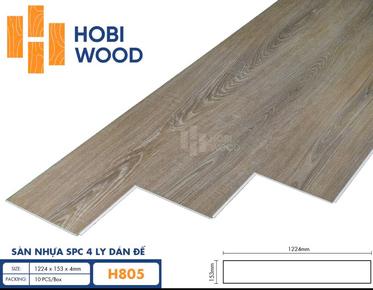 Sàn nhựa hèm khóa HobiWood H805