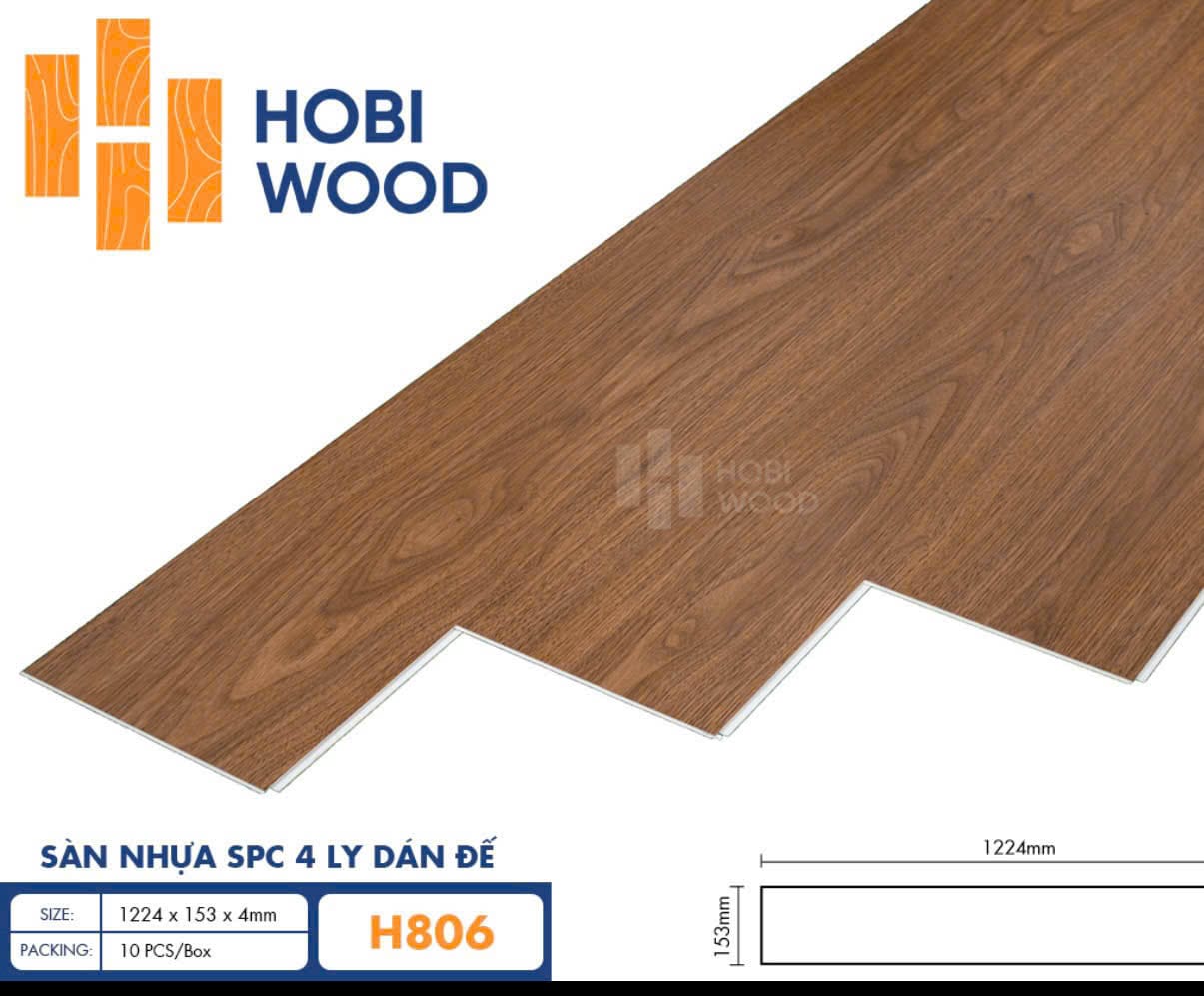 Sàn nhựa hèm khóa HobiWood H806
