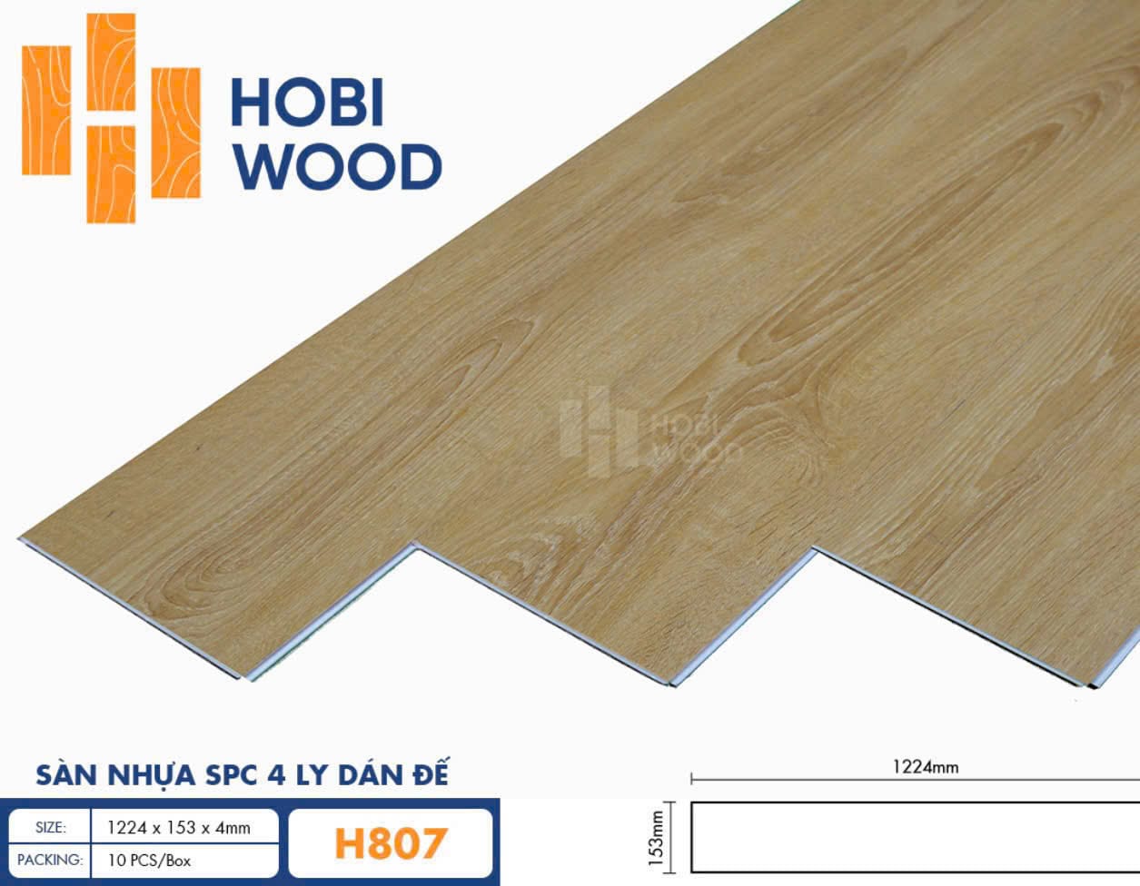 Sàn nhựa hèm khóa HobiWood H807