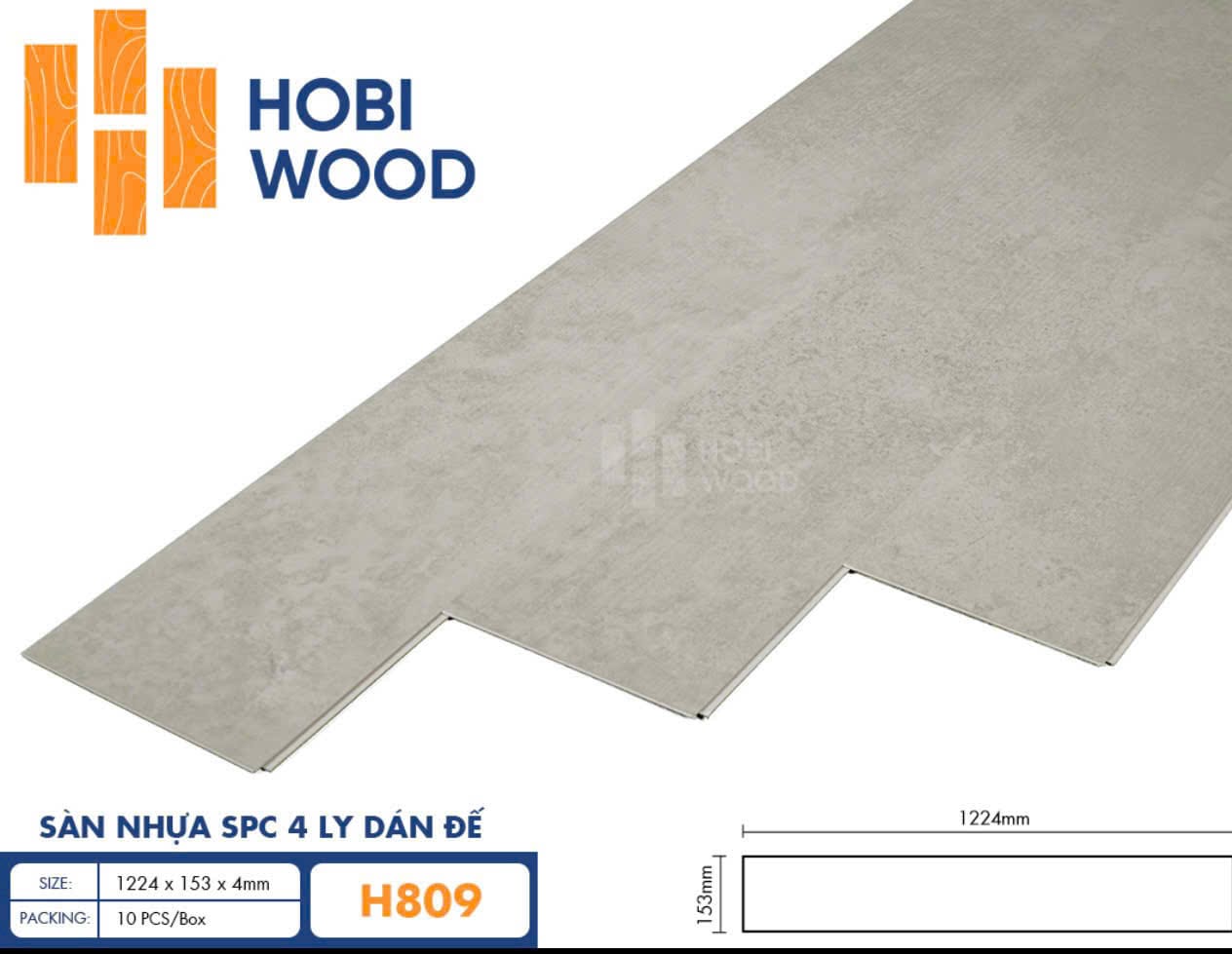 Sàn nhựa hèm khóa HobiWood H809