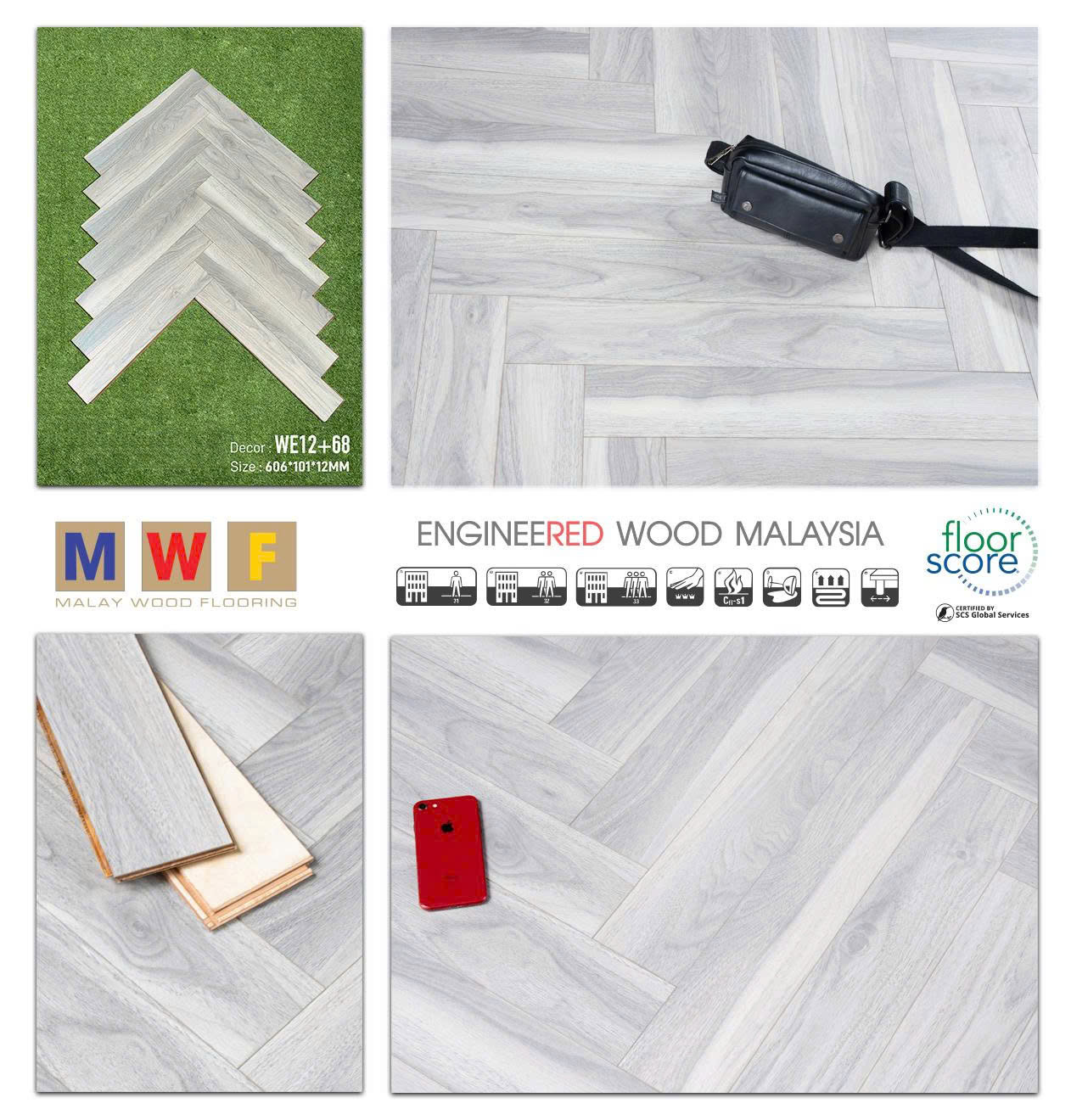 Sàn gỗ kỹ thuật MalayWood WE12+68
