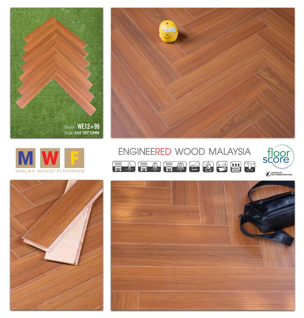 Sàn gỗ kỹ thuật MalayWood WE12+99