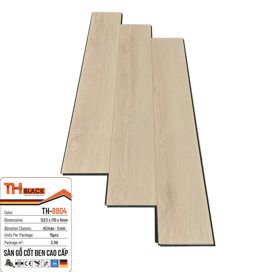 Sàn gỗ THBLACK Cốt Đen TH-8804