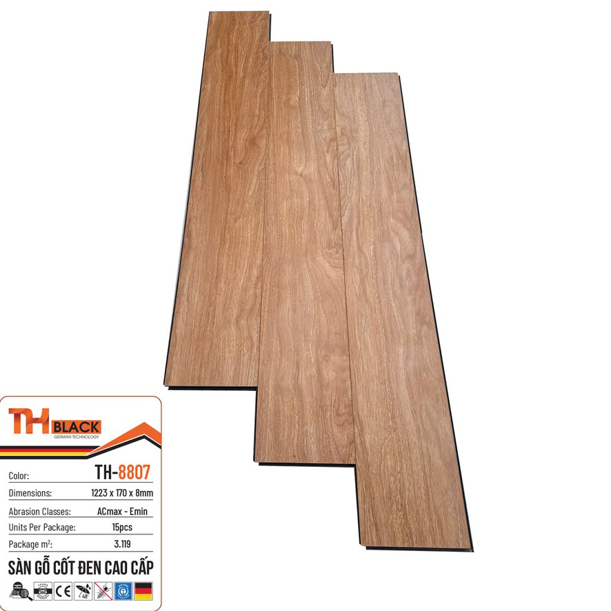 Sàn gỗ THBLACK Cốt Đen TH-8807