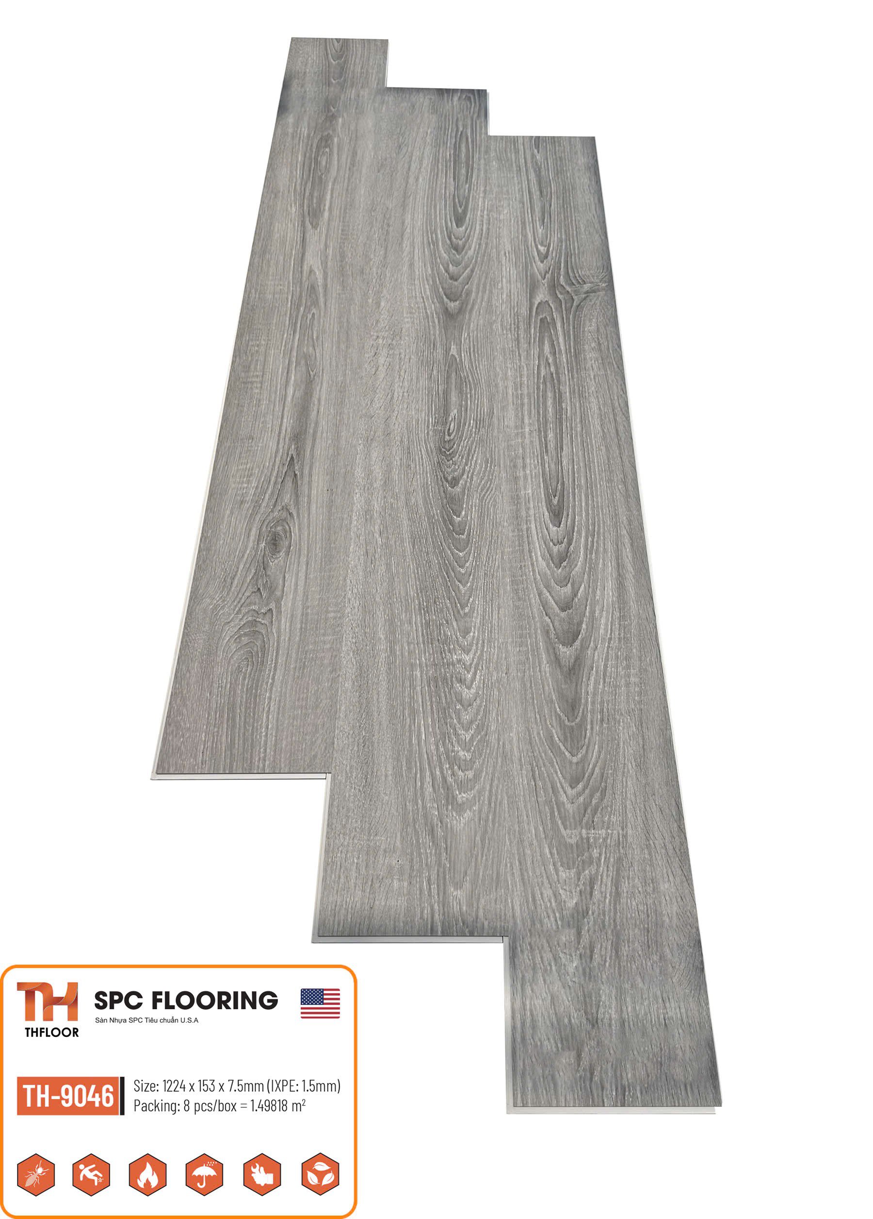 Sàn nhựa SPC THFLOOR 7.5mm TH-9046