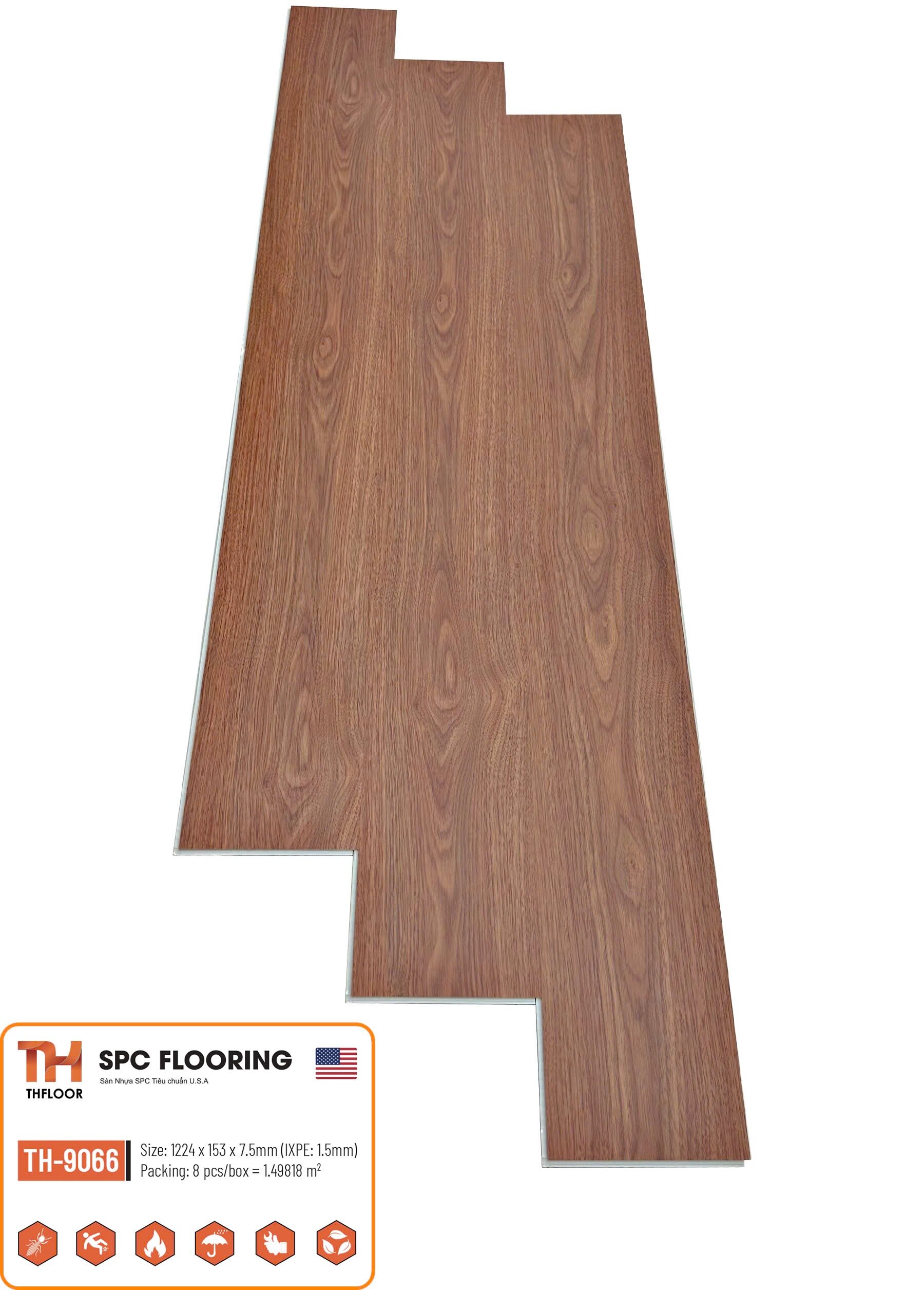 Sàn nhựa SPC THFLOOR 7.5mm TH-9066