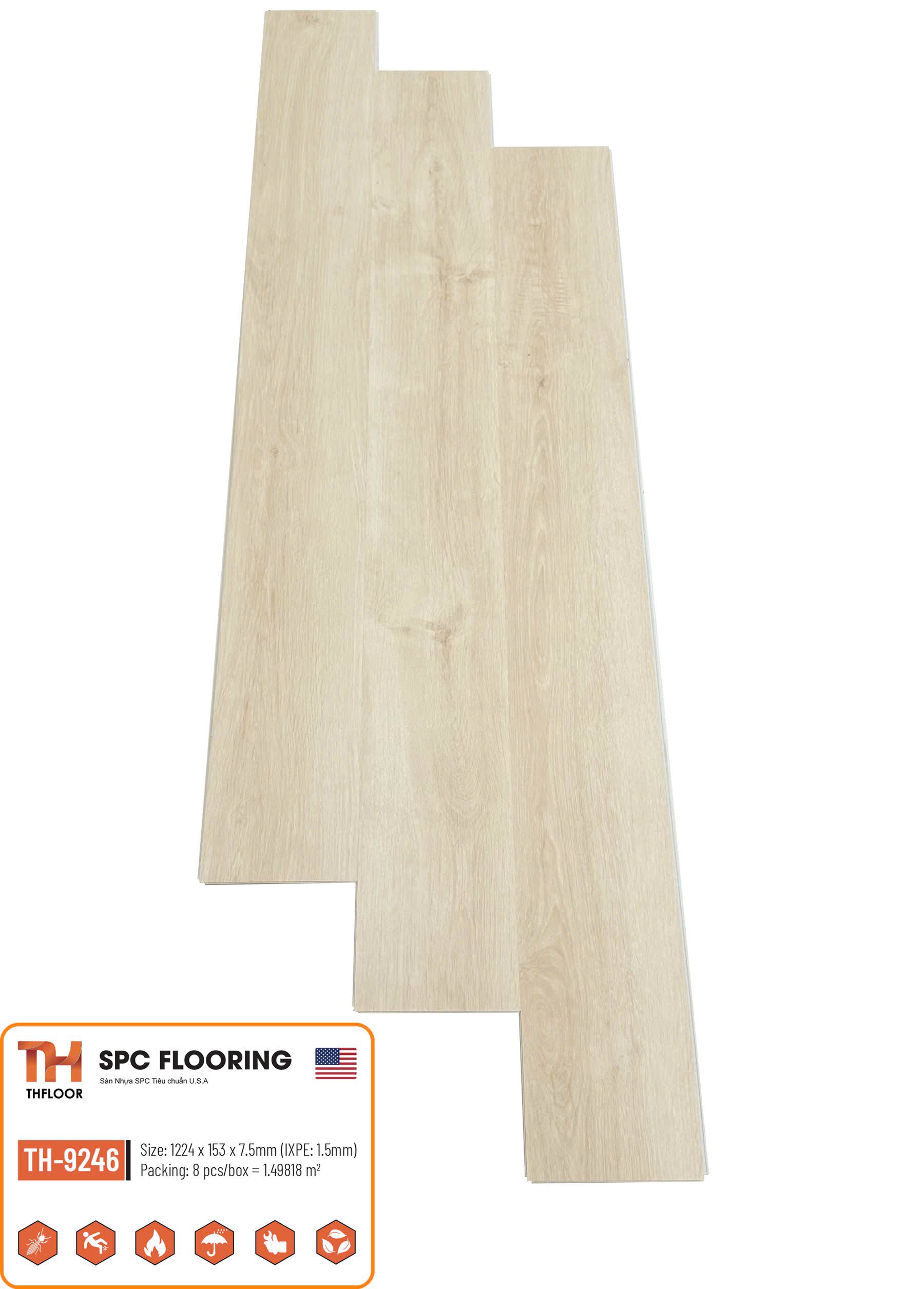 Sàn nhựa SPC THFLOOR 7.5mm TH-9246